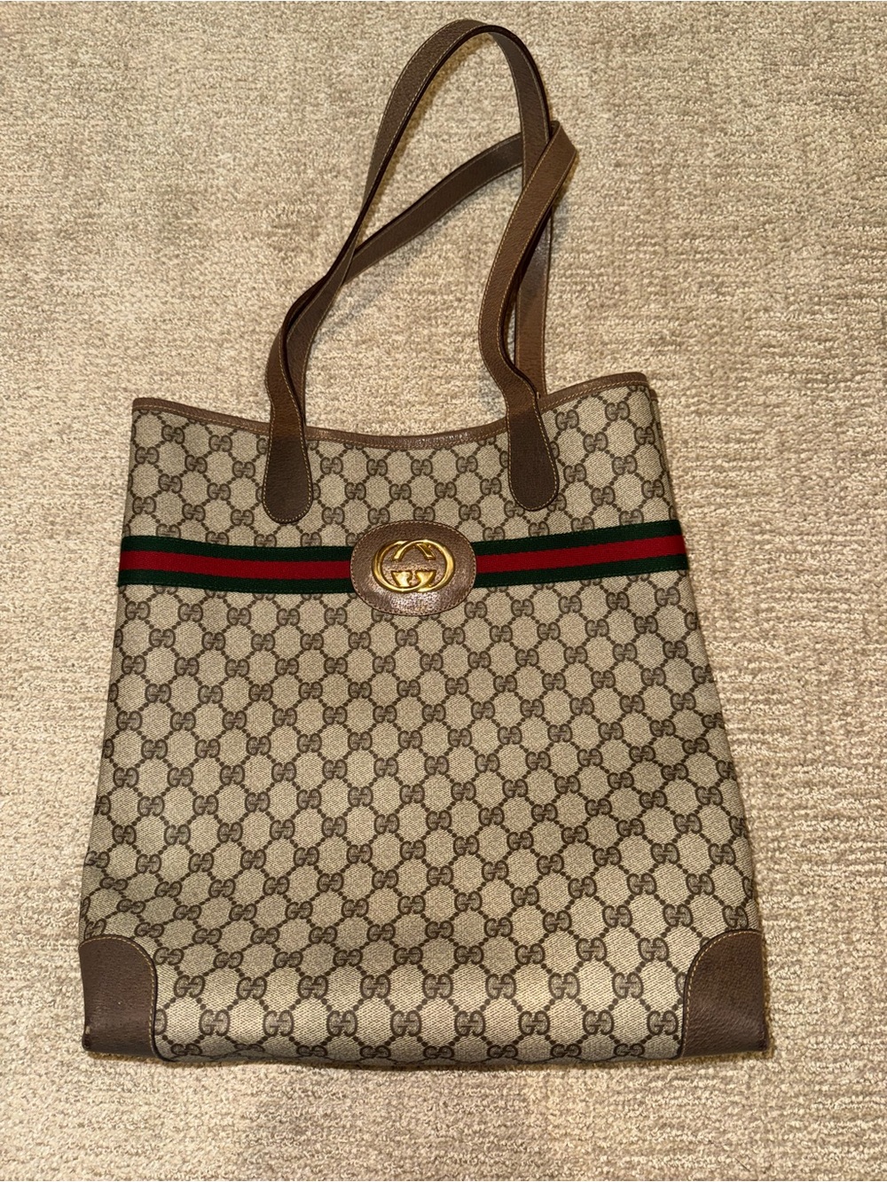 Vintage Gucci Ophidia GG plus large tote